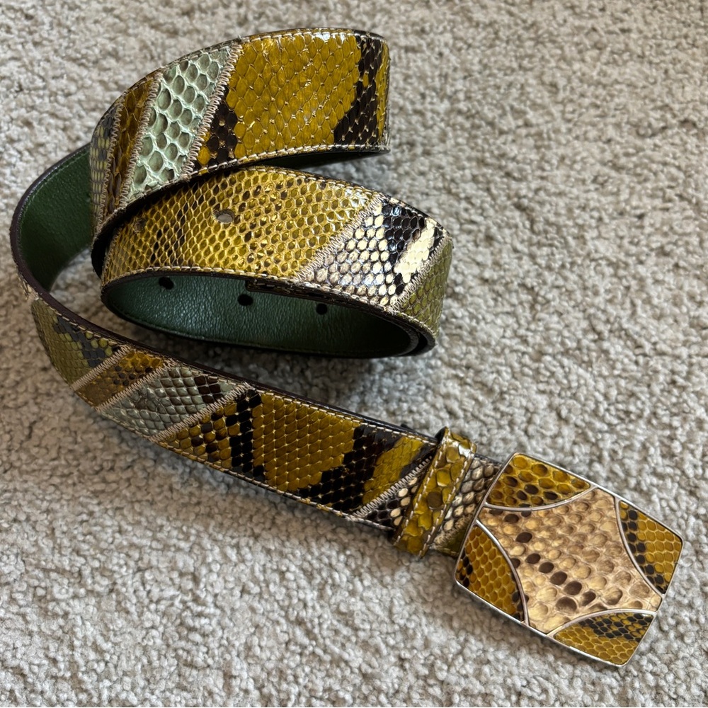 VINTAGE PRADA SNAKESKIN BELT IN GREAT CONDITION